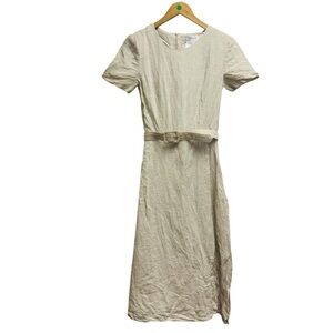 Vintage Talbots 100% Linen Belted Dress
